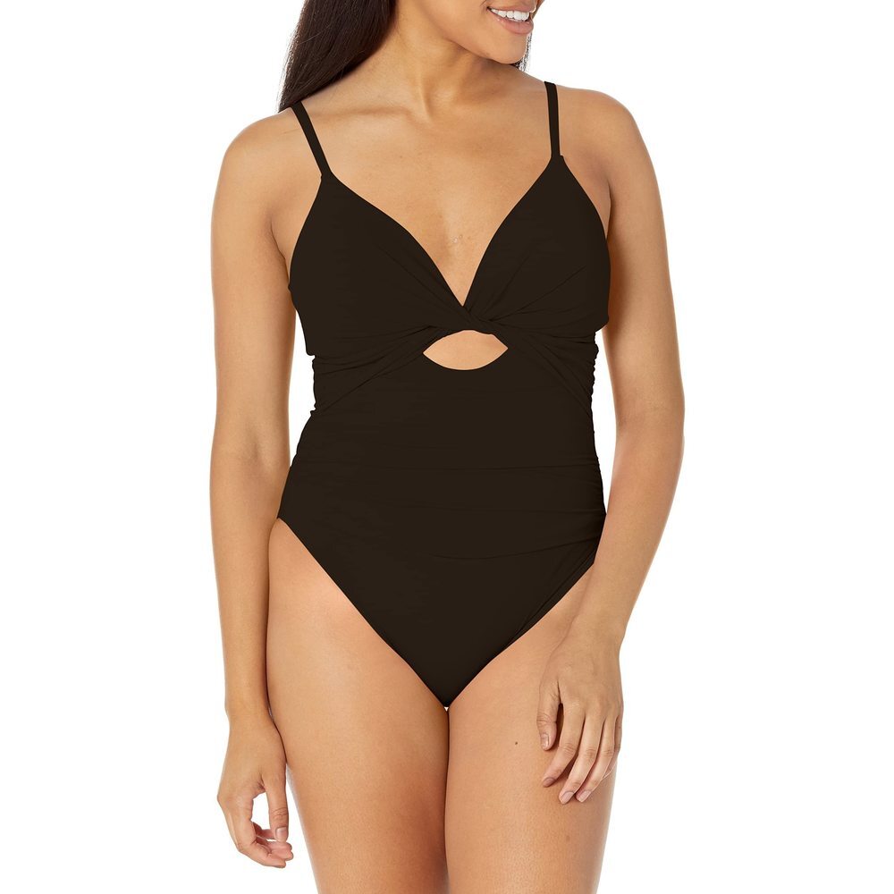 La Blanca Island Goddess Twist Keyhole Front Over The Shoulder 4